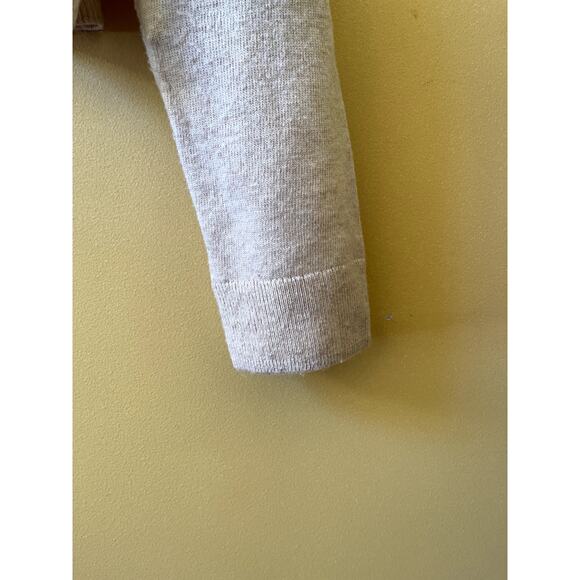 H&M Long Sleeve Wool Blend Casual Boxy Jumper Knit Top Heathered Beige Size XS - Picture 4 of 8